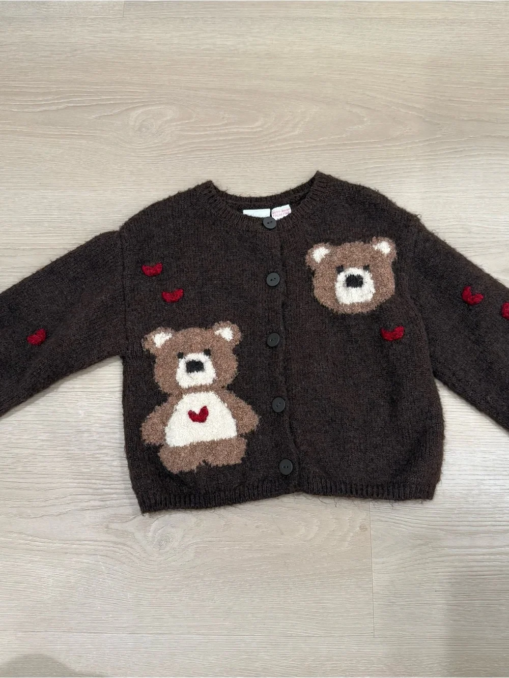 Zara Chocolate Brown Teddy Cardigan